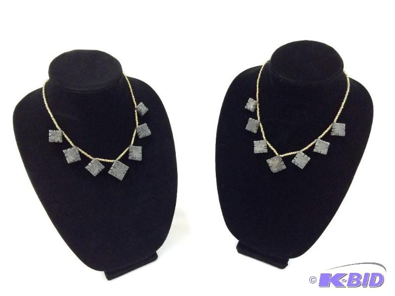 Lot of 2 Stone & Bead Necklaces (only)