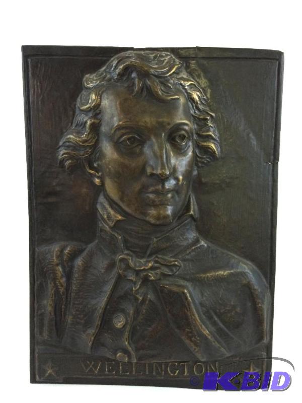 lot 32 image: Duke of Wellington bronze relief