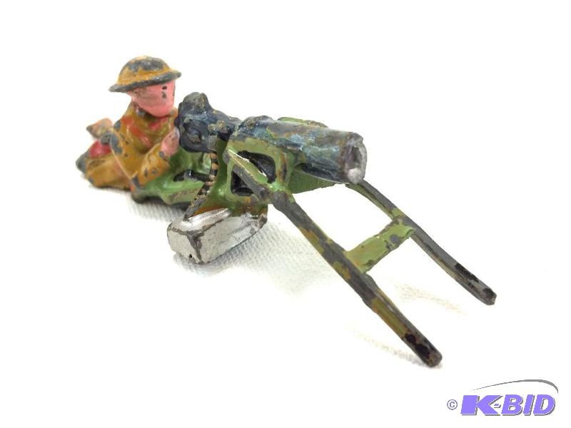 lot 13 image: Cast Toy Machine Gunner - Painted Lead - Made in Japan