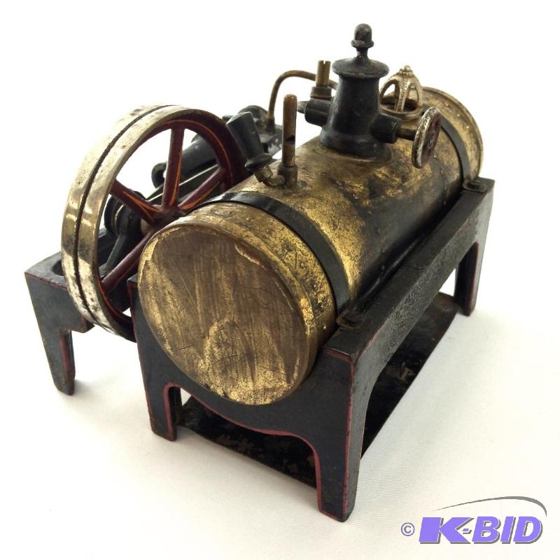 lot 3 image: VERY OLD GERMAN BING steam engine 70 120