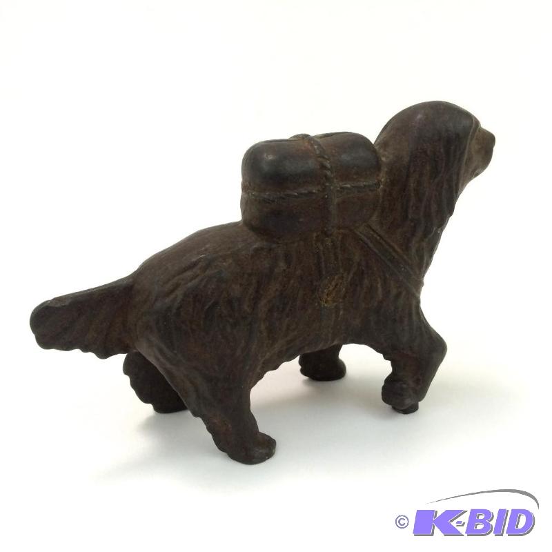 lot 7 image: Antique Cast Iron St. Bernard Bank