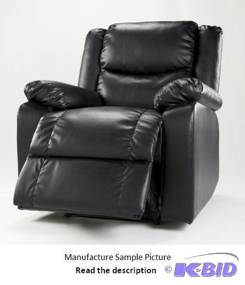 lot 126 image: Black Like Leather Recliner Massage Chair Who...