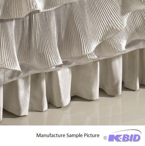 lot 22 image: Bejeweled Romance Bedskirt - Queen - Beige -&...