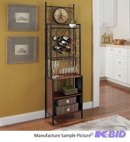 lot 26 image: Bakers Rack with Clock -&nbspDetailed scroll...