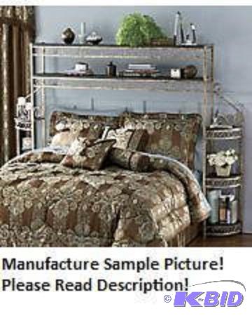 lot 31 image: Scrolled Headboard - Queen - Keep books, cloc...