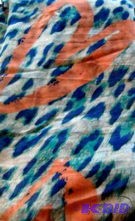 lot 44 image: Scarf - Salmon, blue, green, tan - Retail $19...