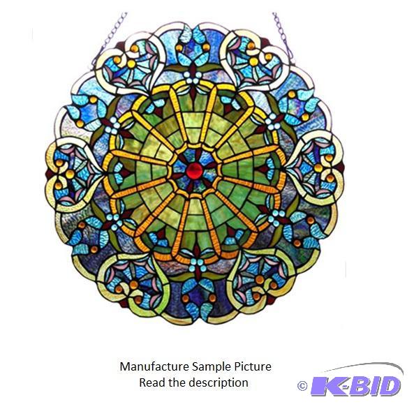 lot 50 image: Webbed Heart Stained Glass WindowWall Panel ...