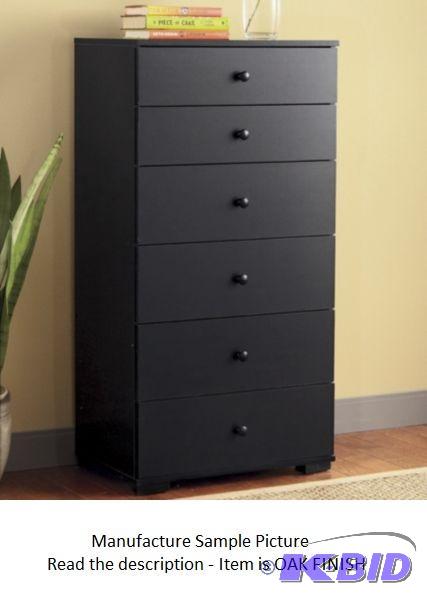 lot 58 image: Six Drawer Chest - Oak -&nbsp23 14" w ...