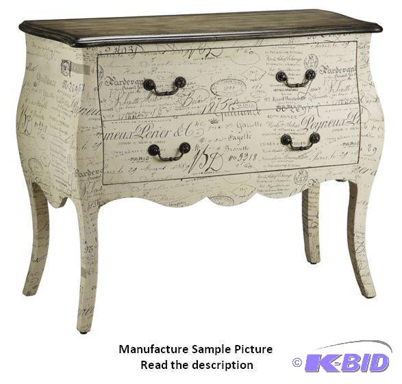 lot 76 image: Two Drawer Bombe Chest - Fabric-covered chest...