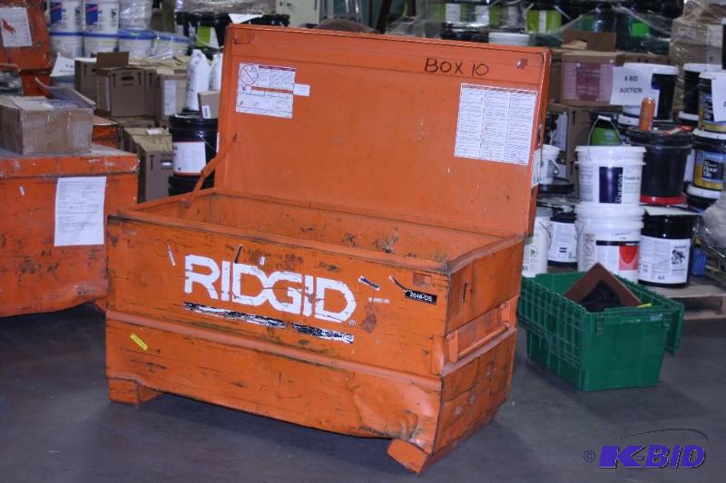lot 119 image: Rigid Metal Dumpster wHinged Lid, 24 x 42 x 22.