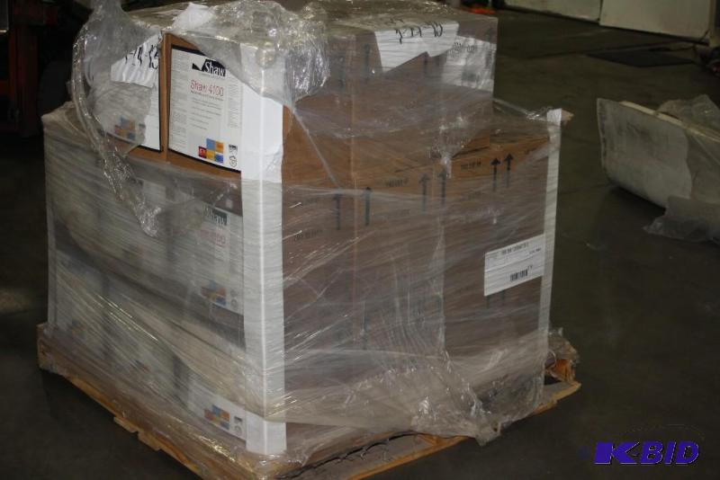 lot 125 image: Pallet Lot of Shaw 4100 Resilient Rexcourt Flooring Adhesive 4 Gallon Recyclable Ekobox