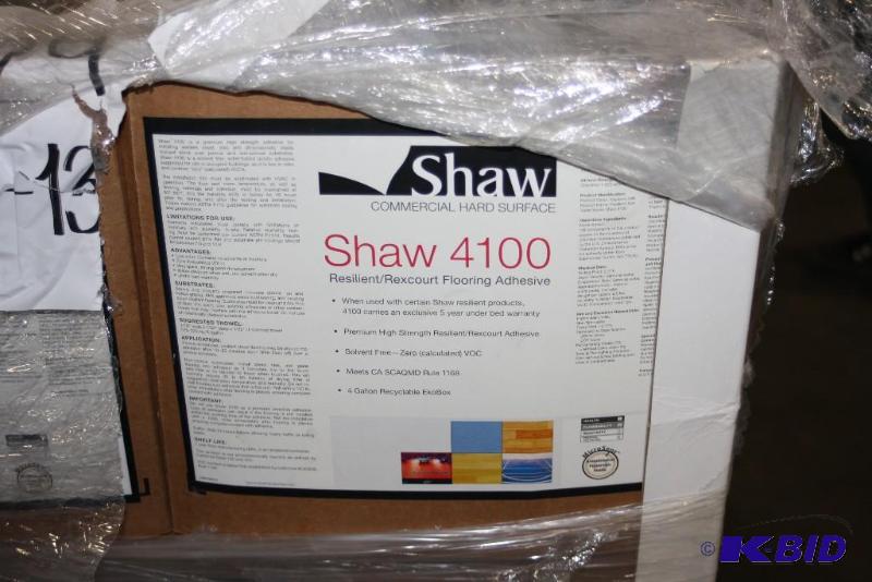 Pallet Lot of Shaw 4100 Resilient Rexcourt Flooring Adhesive; 4 Gallon