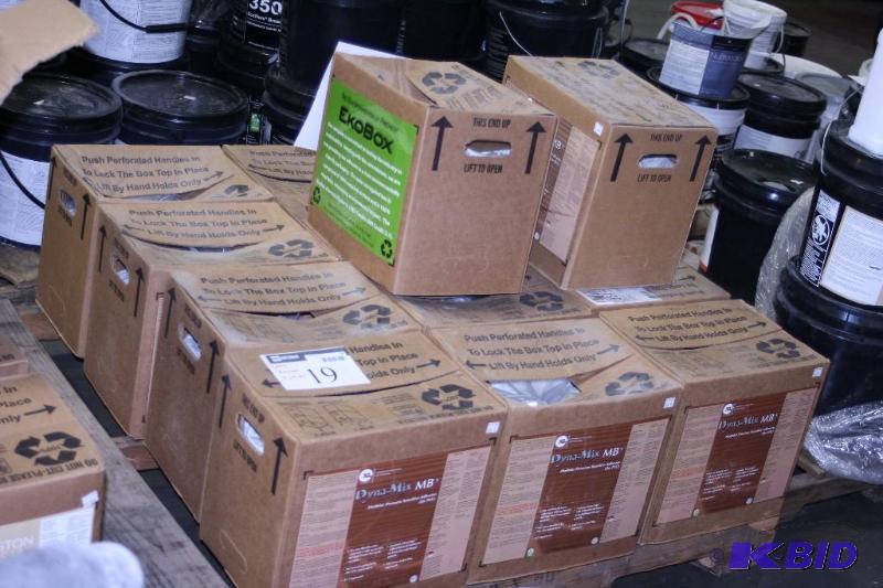lot 19 image: Boxes of Dyna-Mix MB Modular Pressure Sensitive Adhesive (For PVC) XL Brands For Use Over Substrates
