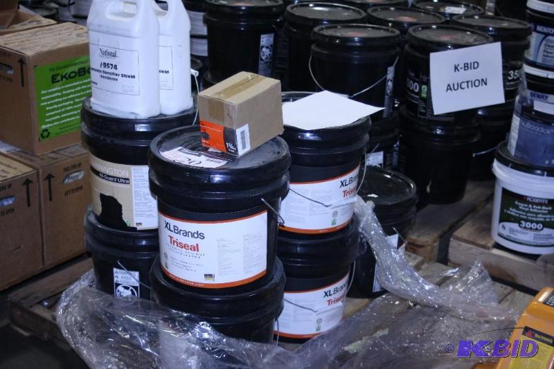 lot 20 image: Buckets of Adhesives & Concrete Densifier ShieldHardenr National Flooring Company XL Brands Triseal