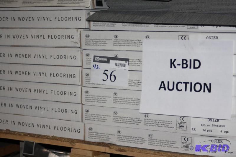 lot 56 image: Boxes of Bolon Woven Vinyl Flooring