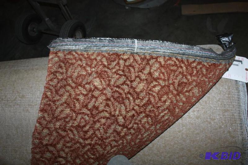 lot 6 image: Roll of Commercial Grade Carpet RedBeige Pattern