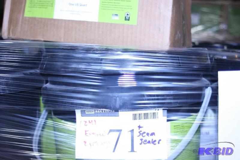 lot 71 image: Buckets of Masland Premium Carpet Adhesive & Box of Seam Sealer