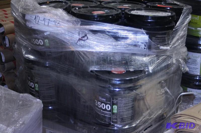 lot 73 image: Buckets of Shaw Carpet 3500 Adhesive Expired 2013