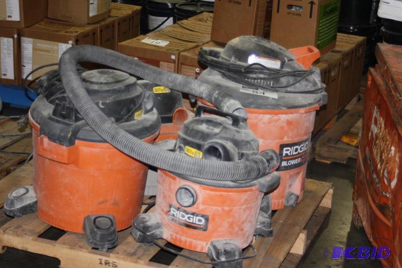 lot 84 image: Lot of (4) Dry-Vac Rigid Vacuums For Parts.