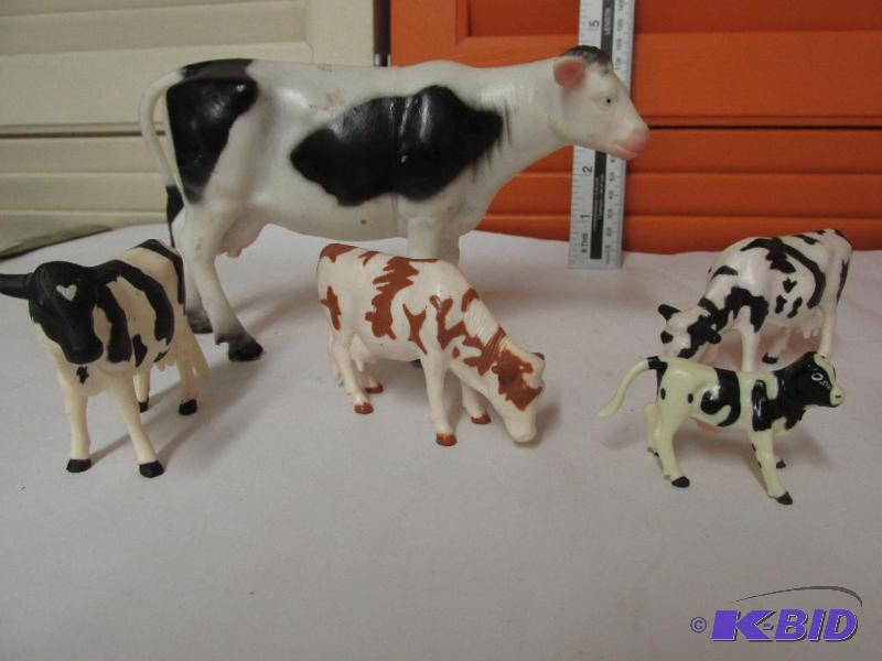 4 ERTL - 1 with a Heart on the Forehead and 1 BOLEY COW