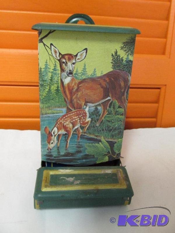 Vintage Wall Kitchen Match Holder with a Side Striker