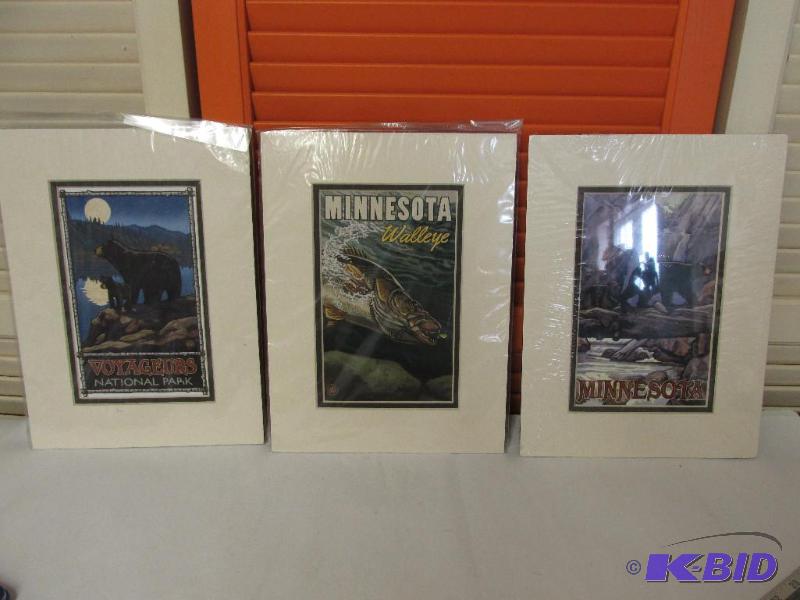 Three Framable Matted Wildlife Prints