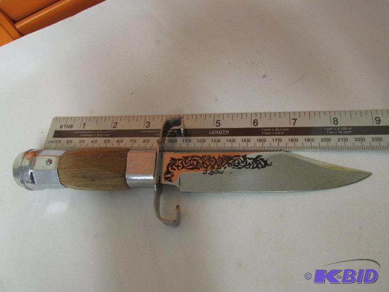 Very Nice Hunting Knife with Wood and Metal Handle.