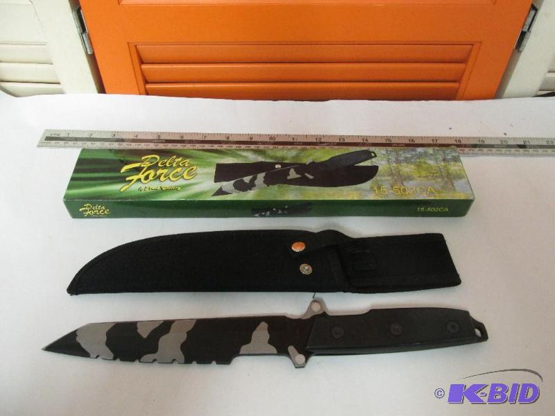 Hunting Knife with Sheath - Delta Force by Frost Cutlery