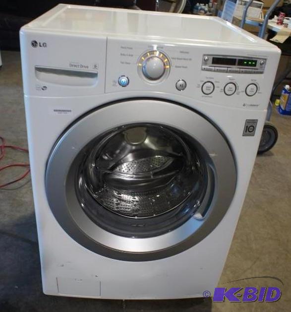 lot 10 image: New LG Washer - Model # (WM3050CW) - MSRP $66...