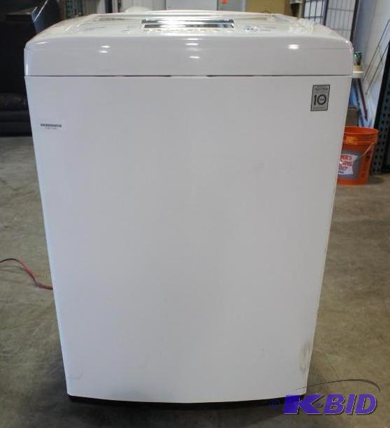 lot 14 image: New LG Washer - Model # (WT1101CW) - MSRP $74...