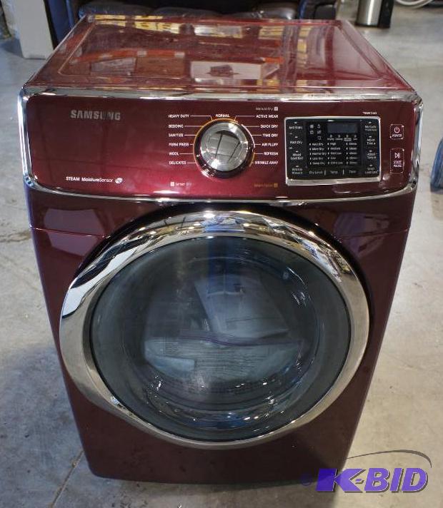 lot 18 image: Samsung 7.5 Cu. Ft. Front Load Electric Dryer...