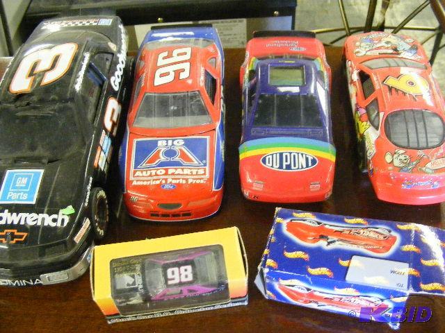 Variety of toy race cars