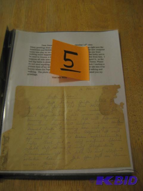 GERMAN LETTER DATED OCTOBER 14TH 1944