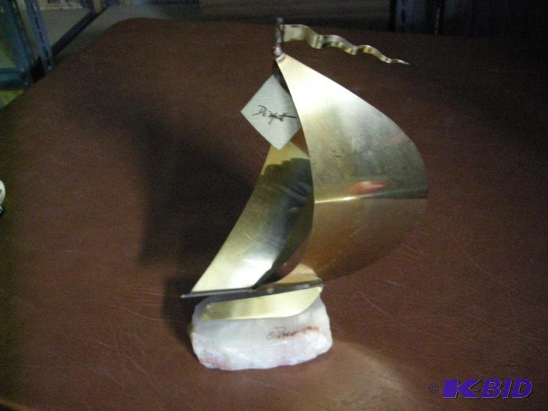 lot 12 image: Signed Sailboat Art