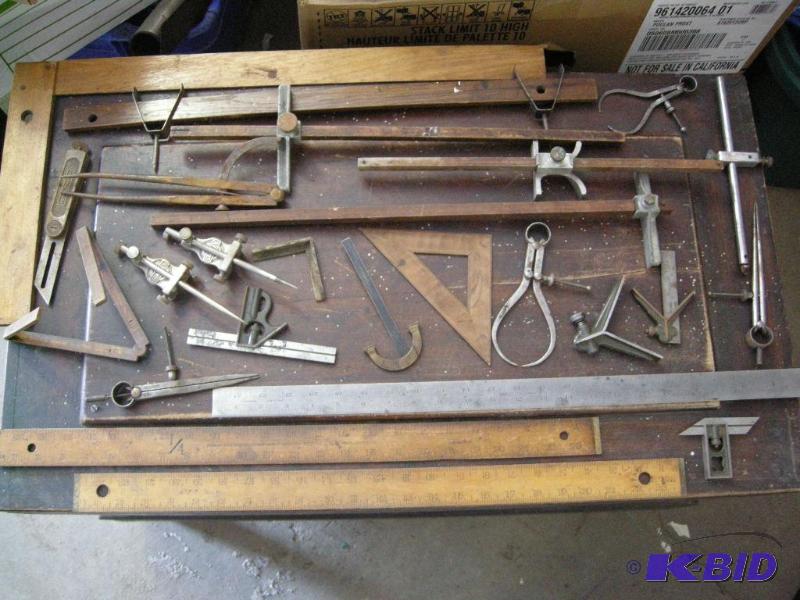 lot 40 image: Early measuringdrafting tools