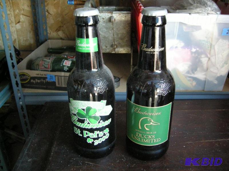 lot 66 image: 2 large Budweiser bottle banks
