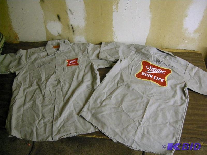 lot 67 image: 2 autographed Miller shirts