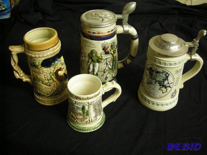 lot 68 image: 4 collector steinsmug