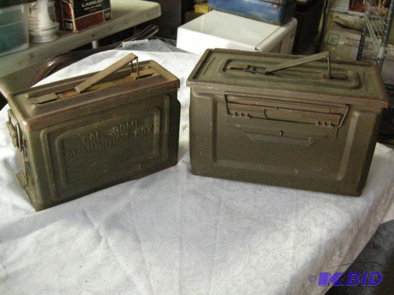 lot 90 image: Vintage Ammo boxes
