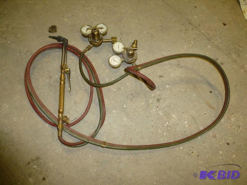 Acetylene Torch set with hoses and gages. Nee...