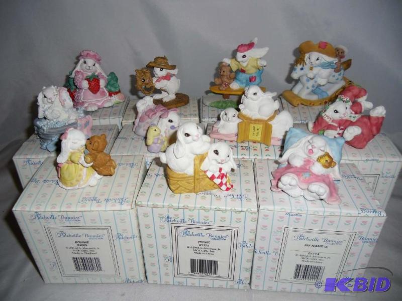 The Patchville Bunnies Collection in Boxes Signed by Alfred Mazzuca Jr. Lot #1