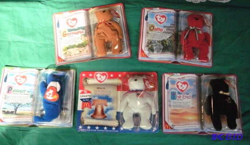 5 McDonalds Beanie Babies All NIP- 2 Interna...