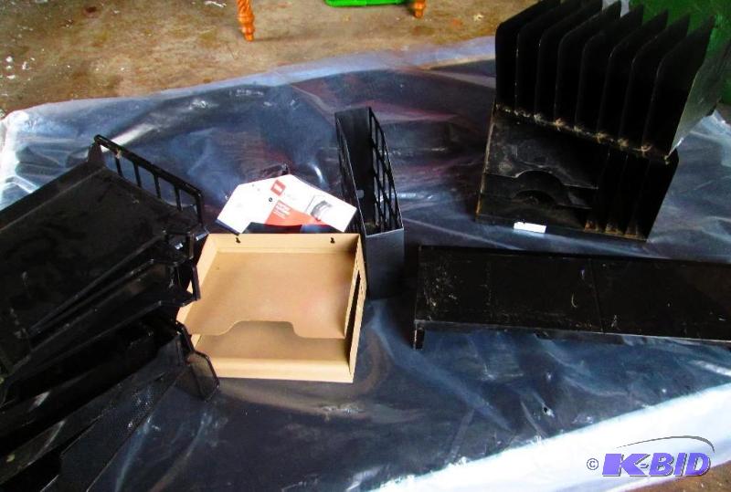 Lot of assorted filing and desk accessories. ...