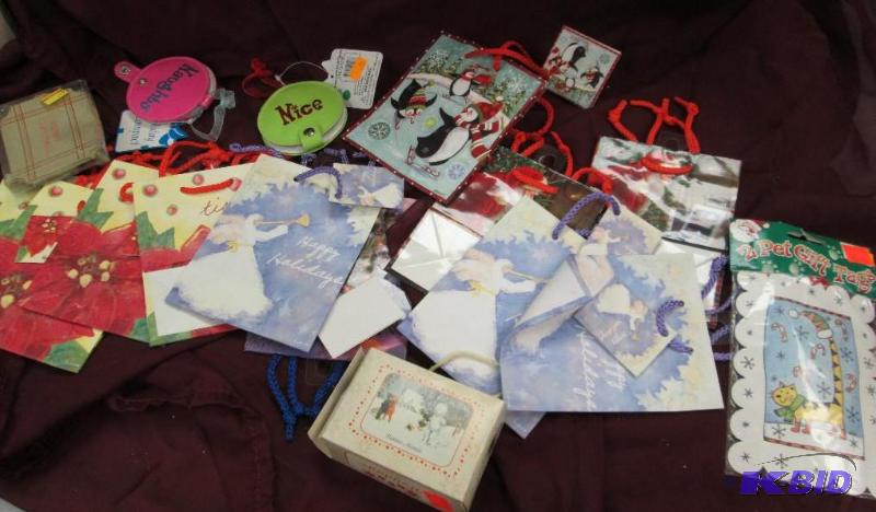 Assortment of small bags, gift tags...