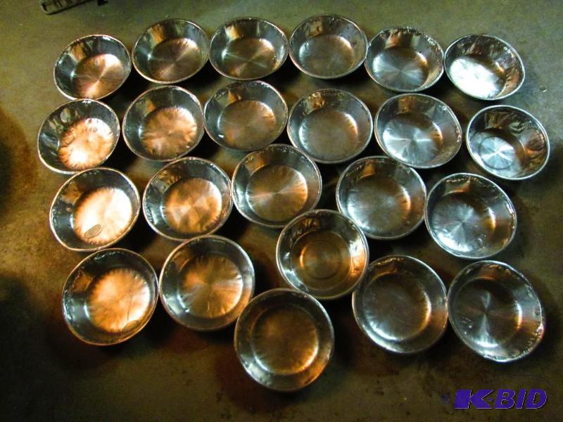 Lot of 9 inch stainless steel pet food and wa...