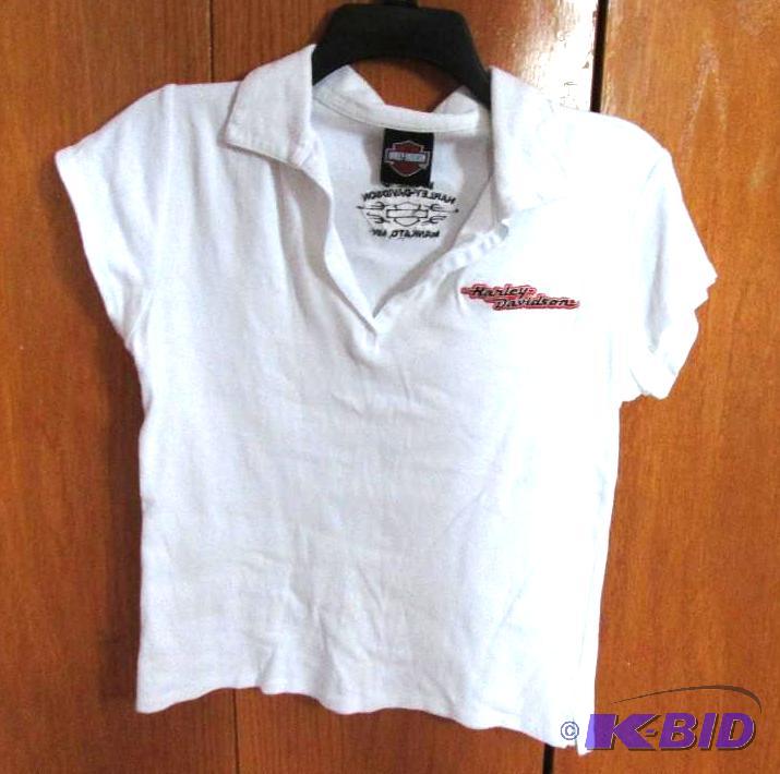 lot 4 image: Harley Davidson Motor Cyles white collared sh...