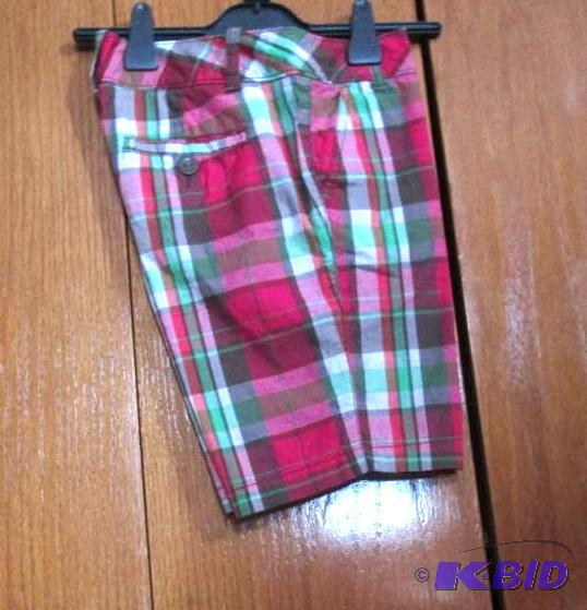 lot 60 image: Areopostale pink and green plaid shorts size ...