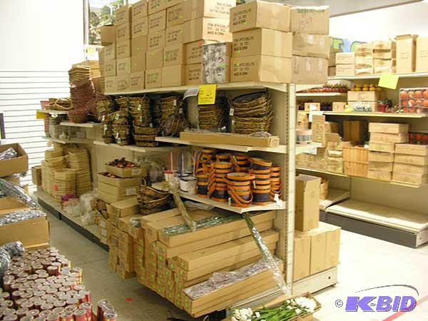 13 sections  gondola style shelving