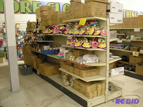12 sections  gondola style shelving