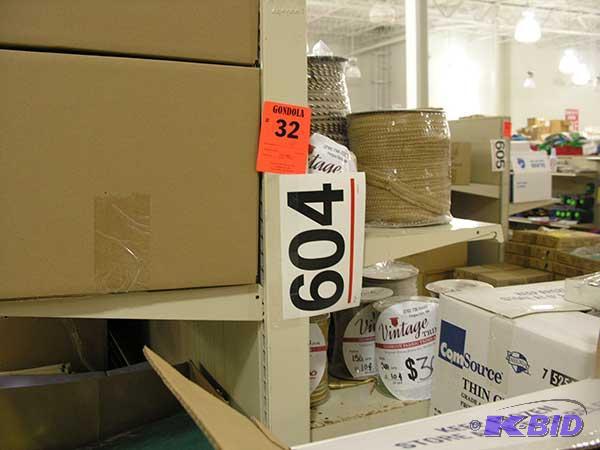 14 sections  gondola style shelving